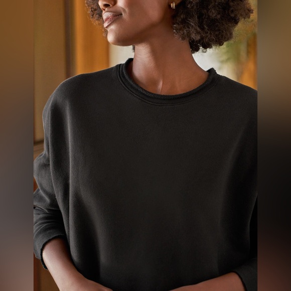 Frank & Eileen Anna Long Sleeve Capelet Black Pullover Triple Fleece Size Medium - Picture 7 of 11